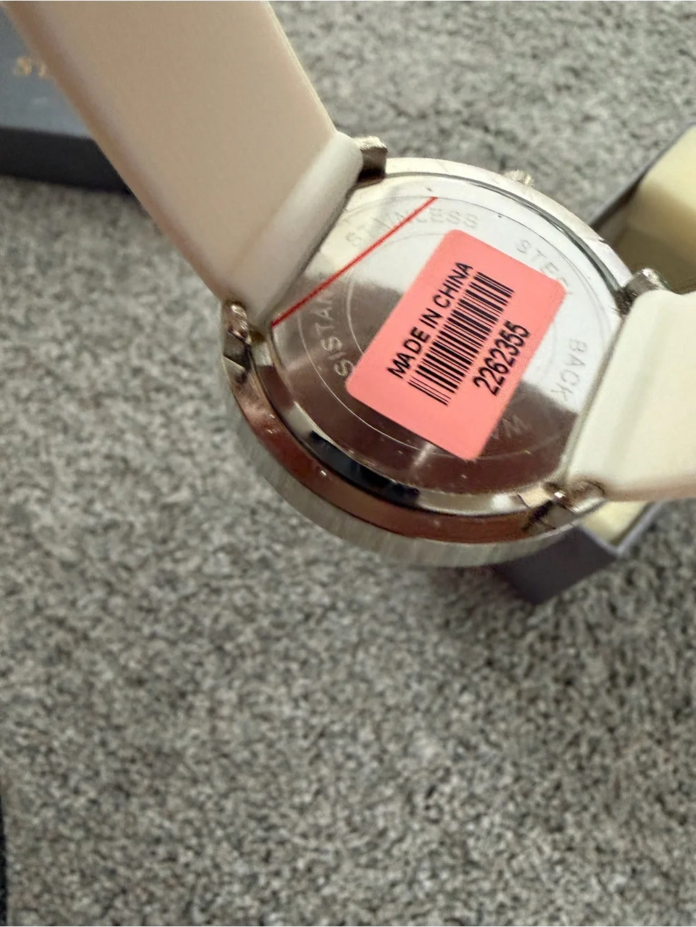 Strada Pink Dial Women's Watch with Cream Strap